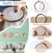 9-Piece Vintage-Style Embroidery Hoop Set – Faux Wood Circular Frames in 3 Sizes (3.5", 4.3", 5.3") – Antique Brass Hanging Rings for Cross Stitch, Ornament Display & DIY Craft Projects